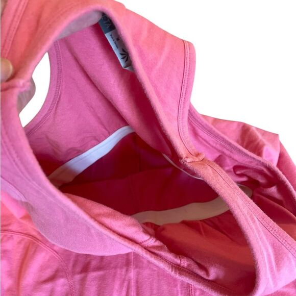 Athleta Racerback Knit Sundress Built in Bra Womens Size Medium In Coral Pink - Picture 7 of 11